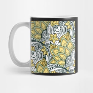 Paisley Print with Vintage Floral Motifs Mug